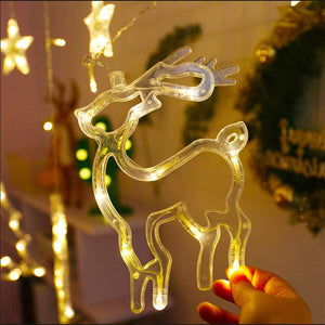 Christmas Window Curtain String Lights, 138 LED Star Lights Indoor Christmas Decorations Lights with 8 Lighting Modes Waterproof Twinkle Fairy Lights for Bedroom, Christmas Decorations