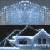 5M Waterproof Outdoor Christmas Light Droop 0.4-0.6m Led Curtain Icicle String Lights Garden Mall Eaves Decorative Lights (Emitting Color : Warm White, Wattage : 220V EU Pl-UG)