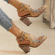 (Summer Sale-30% OFF) Women's Embroidered & Studded Decor Chunky Heeled Boots