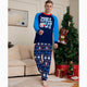 Blue Snowman Print Christmas Family Matching Pajamas