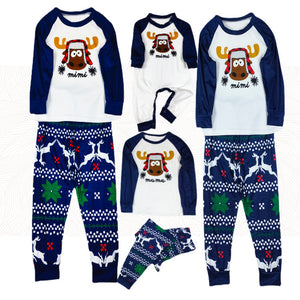 Family Matching Snowman Letter Christmas Pajamas Set