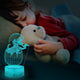 3D Dinosaur Night Light, 3D Illusion Lamp Nightlight 4-Pattern and 16-Colors with Remote Control, Best Birthday Christmas Toy Gifts for Boys Girls