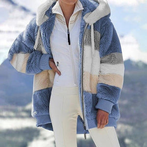 🔥30% OFF-🐑RCONTRASTING LAMB WOOL PADDED COAT🎁SPECIAL OFFE