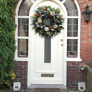 Autumn sale White Pumpkins Ranunculus Wreath (30% discount)