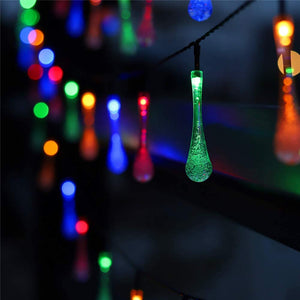 Solar String Lights Outdoor 23 Ft 50 LED Remote Control Curtain Lights