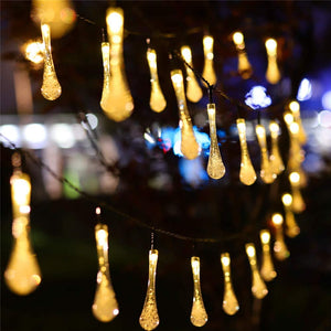 Solar String Lights Outdoor 23 Ft 50 LED Remote Control Curtain Lights