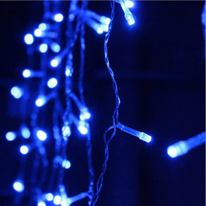 5M Waterproof Outdoor Christmas Light Droop 0.4-0.6m Led Curtain Icicle String Lights Garden Mall Eaves Decorative Lights (Emitting Color : Warm White, Wattage : 220V EU Pl-UG)