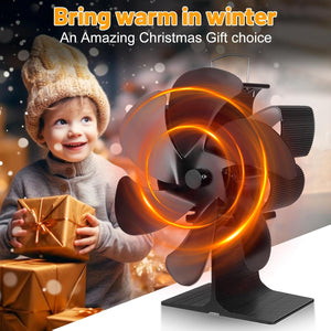 (🎁New Year promotion-30% OFF)6 Blade Thermal Powered Wood Stove Fan