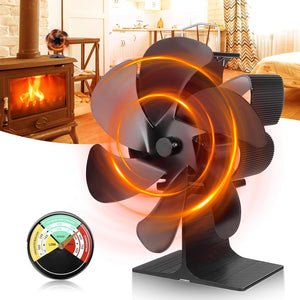 (🎁New Year promotion-30% OFF)6 Blade Thermal Powered Wood Stove Fan