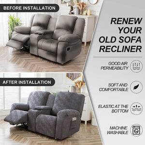 🎁Early Christmas Gift 30% OFF🎄 Recliner Loveseat Cover with Center Console