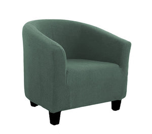 Club Chair light greenish slipcover 