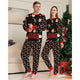 Merry Christmas Santa and Reindeer Patterned Matching Pajamas Sets