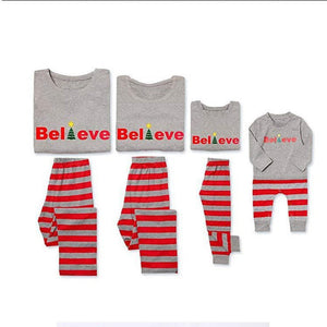 Merry Christmas Believe Family Matching Pajamas Set