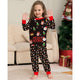 Merry Christmas Santa and Reindeer Patterned Matching Pajamas Sets