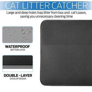 (🔥SPRING HOT SALE 30% OFF🌟)New Double Layer Larger Size Cat Litter Mat