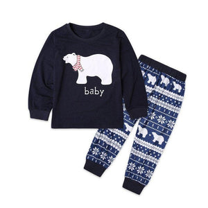 Christmas Family Bear Print Matching Pajamas Set