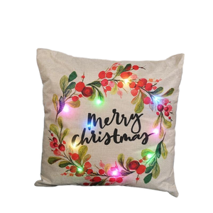 LED LIGHT CHRISTMAS CARTOON PILLOW CASE