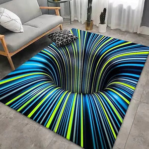 Modern Abstract 3D Vortex Area Rug Thickened Imitation Cashmere Living Room Simple Bedroom Full Bedside Blanket Sofa Home Coffee Table Non-slip Mat